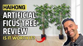 HAIHONG Artificial Trees Review Fake Plant Decoration Ideas, Office Home Farmhouse Decor Makeover!