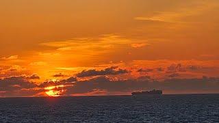 Sunset from the Caribbean on the Celebrity Beyond.