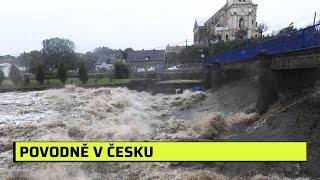 Extrémní povodeň na Jesenicku. Oblast je zcela odříznutá, silnice jsou neprůjezdné