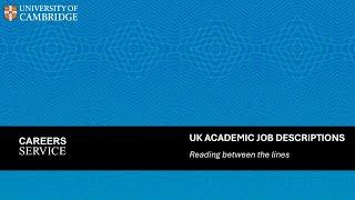 Reading Between the Lines of an Academic Job Description