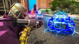 Stealing Cars Using A Harpoon EMP Gun In GTA 5 RP