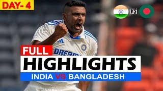 INDIA VS BANGLADESH 2ND TEST DAY 4 2024 Match Highlights | IND VS BAN 2ND TEST DAY 4 Highlights