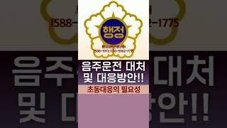 음주운전 대처 및 대응방안!