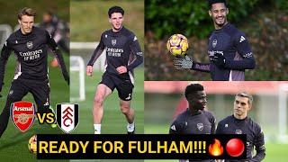 Calafiori,Magalhaes,Odegaard,Timber,Saka Rice & Saliba ️ Arsenal Training AHEAD of Fulham