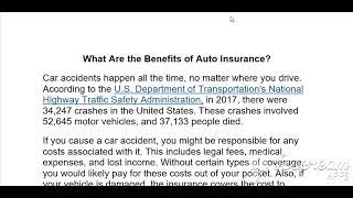 Benefits of Auto Insurance in USA || Shopify info with haji