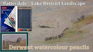 Lake District Landscape with Derwent Watercolour Pencils [timelapse]