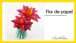 Isa Klein Tutorial 82: Flor de papel fácil - Easy paper flower