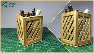 Crafty Pen Holder & Desk Organizer Using Ice Cream Sticks! | Diy Tutorial