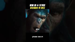 말을 할 수 있게된 유인원의 첫마디
