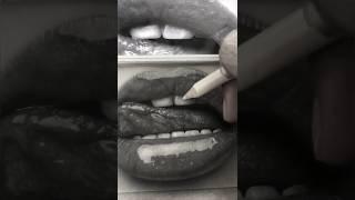 Hyperrealistic Mouth drawing. - Dope or Nope? #shorts #art