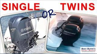 Single boat engines vs twin boat engines on boats for sale