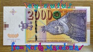 北马其顿2000第纳尔纸币（North Macedonia 2000 Denari banknote）