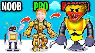 NOOB vs PRO vs HACKER In IRON MACHINE: MERGE & EQUIP!? (ALL LEVELS!)