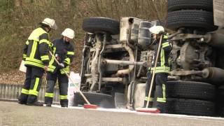 Ravensburg-Hinzistobel – Gülle-Tankzug verunglückt im Stadtgebiet – Feuerwehr im Einsatz