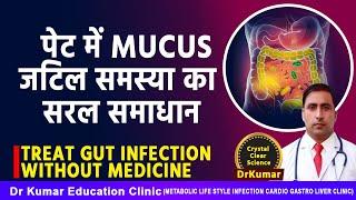 TREAT GUT INFECTION WITHOUT MEDICINE//पेट में MUCUS जटिल समस्या का सरल समाधान