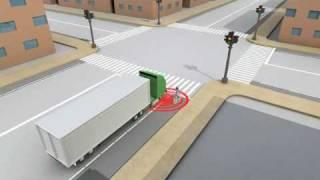 Lastbil der laver orienteringsstop