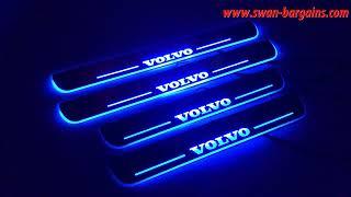 Cool Volvo Blue Animated Dynamic Running Sweeping Glowing LED Lighting Door Scuff Plates Panels