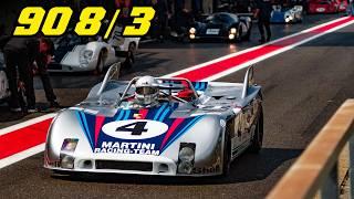 1971 PORSCHE 908/3 | Flat-out Boxer-8 flybys | Spa 2024