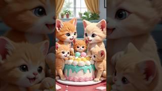 Kitten Breakfast Feast  #kittycatanimation #cat #animation #cats #catlover #catvideos #catshorts