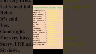 Normal English vs.  Advanced English  #english #howtoimprovespokenenglishintamil #education