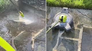 Watch It Work: Ryobi 3000psi Electric Pressure Washer vs Stone Masonry Walkway