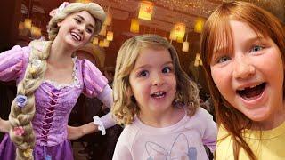 ADLEY and NAVEY dance with RAPUNZEL!!  Princess Surprise on a Disney Cruise for Niko's 6th Birthday