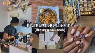 Days in my life| Life of an Introvert nail tech in Nigeria | living alone|Cooking, Grocery shopping