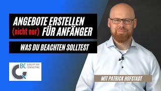 Angebote erstellen für Anfänger - Was du beachten solltest