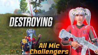 Destroying YouTubers ️ Challenging Me in All Mic | 1v4 Clutches TRP FINISHER