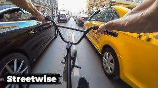 Это вам не GoPro BMX STREET RIDING IN MOSCOW | Врываемся по пробкам | Макс Чуприна