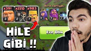 SINIRSIZ ASKER TAKTİĞİNİ DENEDİM !! - Clash Of Clans