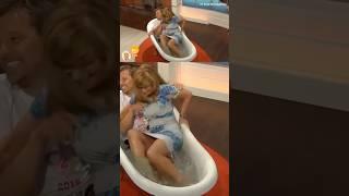 Ben Shepherd pulls Kate Garraway into an ice bath! #goodmorningbritain #KateGarraway