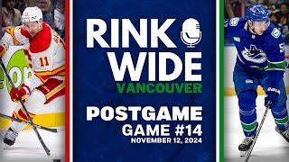 RINK WIDE POST-GAME: Vancouver Canucks vs Calgary Flames |  Game 14 - Nov. 12, 2024