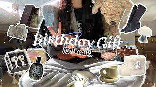 [SUB] opening birthday gifts and silver button: new camera, Diptique, boots and a lot of cute things