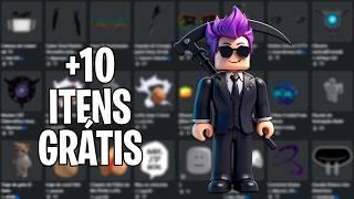 COMO PEGAR +10 ITENS GRÁTIS NO ROBLOX! ITENS GRÁTIS ROBLOX!