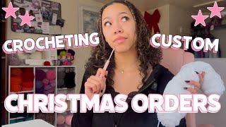 Crocheting ALL of my Christmas Order ~ CROCHET VLOG