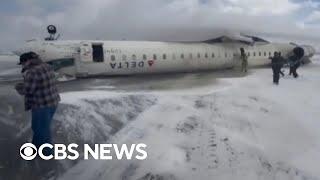 Delta plane upside down in Toronto after landing incident | Special Report