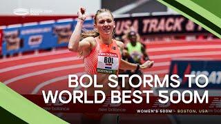 Femke Bol  destroys the world 500m indoor best  | World Indoor Tour 2023