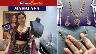 Reliance Jewels New Launch Mahalaya  collection Diamond necklace with weight, code & price n detail