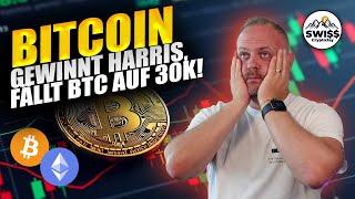 Bitcoin Dump nach TV Debatte mit Trump und Harris!