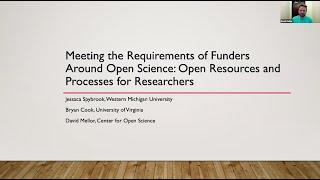 Meeting the Requirements of Funders Around Open Science: Open Resources and Processes for Education