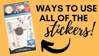 How to use ALL the Themed Stickers - Happy Planner Bold and Bright Sticker Book - Planner Tips