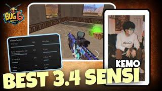 Kemo : Fastest Sensitivity Settings for Update 3.4 Bgmi - 4 Finger Control Code | Its BugG