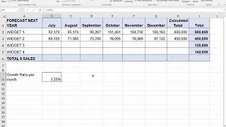 Excel 2016 - create a forecast with goal seek