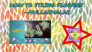 How to string flowers|bouquet of flowers|mullai malar|FLOWERS|FLOWER GARLAND