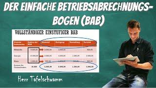 Einfacher Betriebsabrechnungsbogen BAB ausfüllen + berechnen - super einfach erklärt mit Beispiel