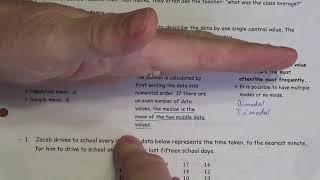 Math 20 2 Measures of Central Tendency   Lesson