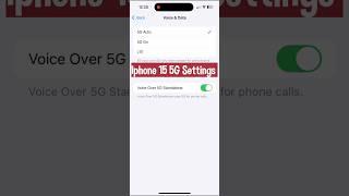 Iphone 15 5G Settings | Iphone pe 5G Settings #iphone #iphone15 #iphonesettings #5gsetting #5g