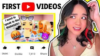Reacting To My FIRST ROBLOX YOUTUBE VIDEOS..(IM CRINGING)
