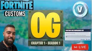 LIVE FORTNITE OG CUSTOMS SCRIMS | BATTLE PASS GIVEAWAYS | FASHION SHOWS AND MORE! #shorts